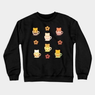 Set Kawaii Tea Drinks Stickers Crewneck Sweatshirt